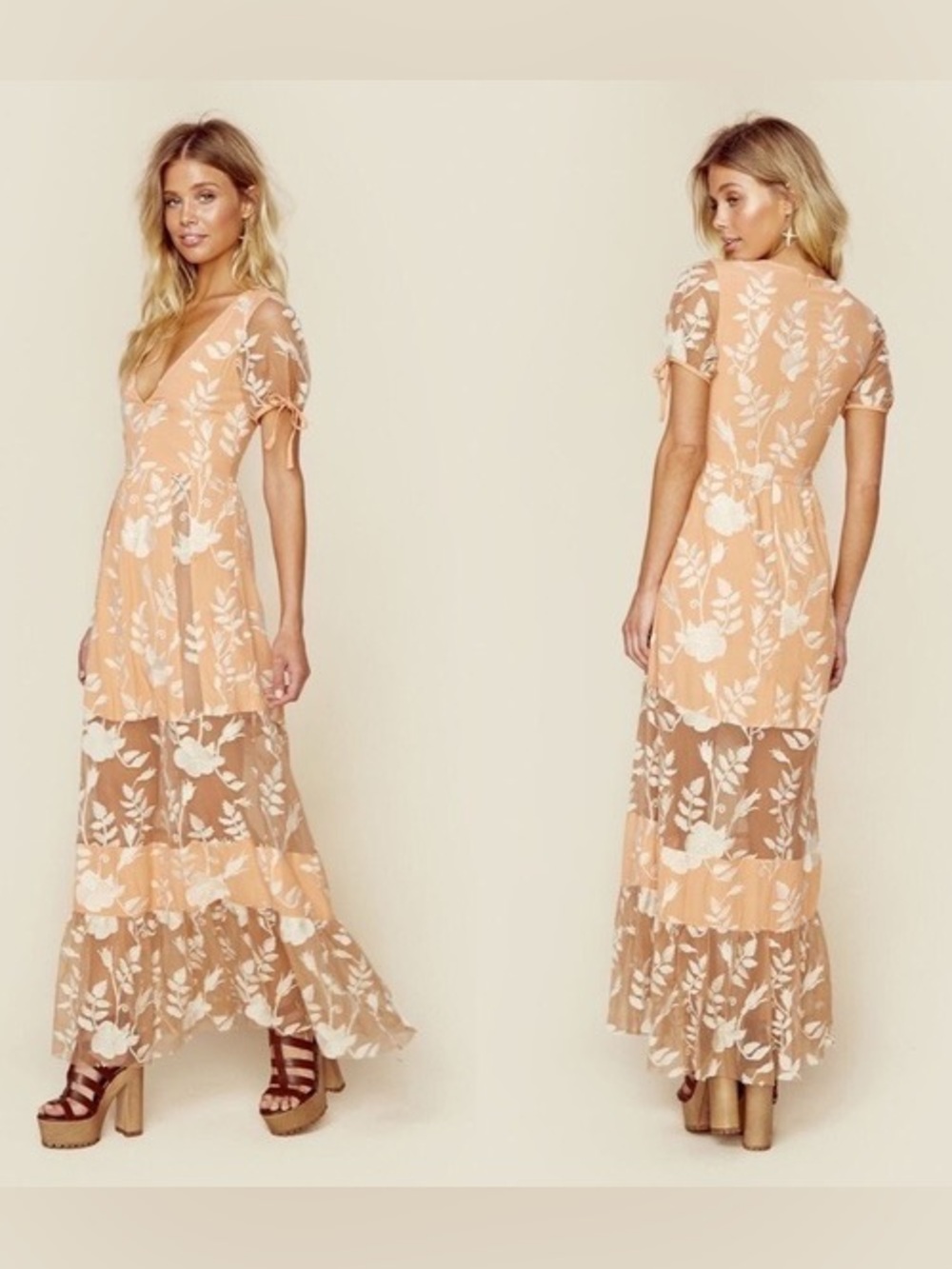 For Love and Lemons- Revolve Mia Floral Maxi Dress NWT